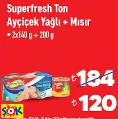 SUPERFRESH TON AYÇİÇEK YAĞLI+MISIR 2X140 G -200 G